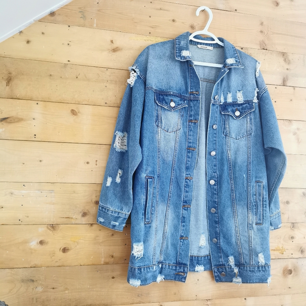 Distressed Denim Jacket